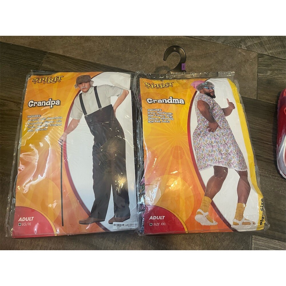 Spirit Halloween Grandpa & Grandma Couples Costume Set Adult LG/XL XXL
